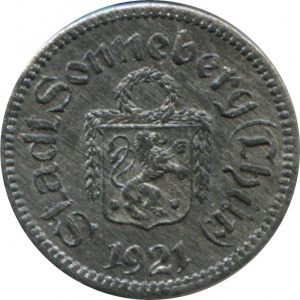 Аверс монеты Германия, 10 пфеннигов, 1921