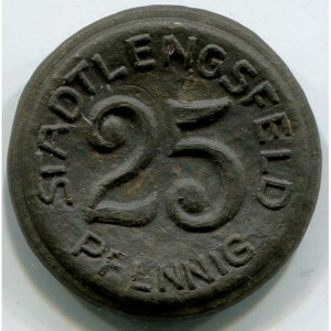 Аверс монеты Германия, 25 пфеннигов, 1921, Серый цвет