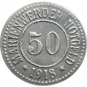 Аверс монеты Германия, 50 пфеннигов, 1918