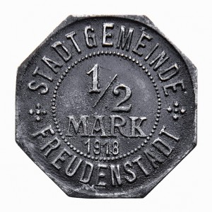 Аверс монеты Германия, ½ марки, 1918, Железо, магнетик