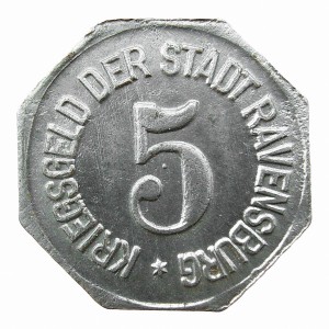 Реверс монеты Германия, 5 пфеннигов, 1918