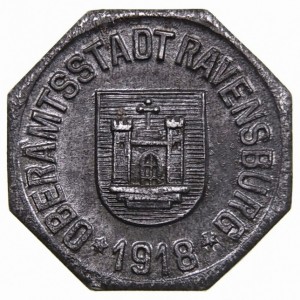 Аверс монеты Германия, 10 пфеннигов, 1918, Надпись "KRIESGELD"