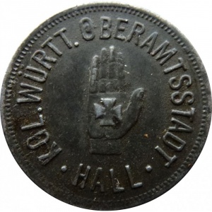 Аверс монеты Германия, 50 пфеннигов, 1918, Форма - Круг