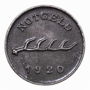 Реверс монеты Германия, 1 пфенниг, 1920