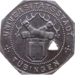 Аверс монеты Германия, 10 пфеннигов, 1917, Цинк, не магнетик. С отверстием
