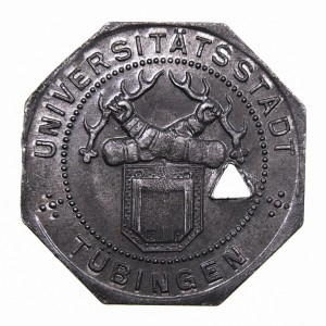 Аверс монеты Германия, 10 пфеннигов, 1917, Железо, магнетик. С отверстием