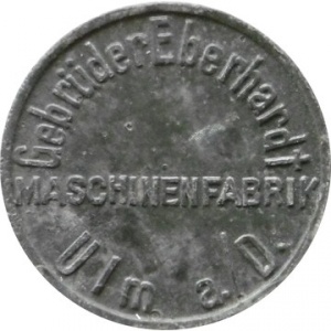 Аверс монеты Германия, 5 пфеннигов, 1917, Частный выпуск - Машиностроительный завод братьев Эберхардт
