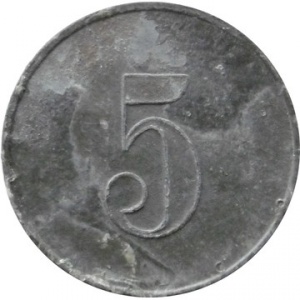 Реверс монеты Германия, 5 пфеннигов, 1917, Частный выпуск - Машиностроительный завод братьев Эберхардт