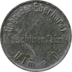 Аверс монеты Германия, 10 пфеннигов, 1917, Частный выпуск - Машиностроительный завод братьев Эберхардт