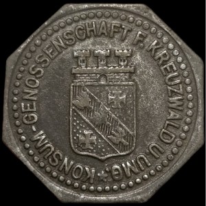 Аверс монеты Германия, 10 пфеннигов, 1917, Частный выпуск - Потребительский кооператив. Цинк /серый цвет/