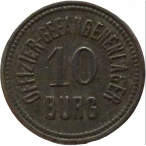 Аверс монеты Германия, 10 пфеннигов, 1914, Лагерь для военнопленных офицеров