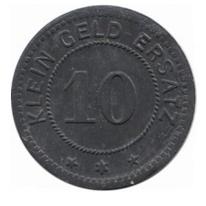 Реверс монеты Германия, 10 пфеннигов, 1920, Без отверстия