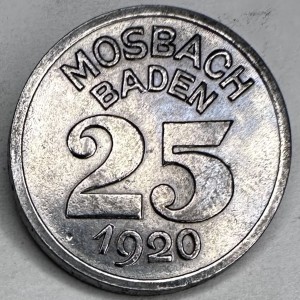 Реверс монеты Германия, 25 пфеннигов, 1920