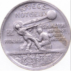 Аверс монеты Германия, 10 пфеннигов, 1917, Частный выпуск - Монетный двор Б.Х.Майера