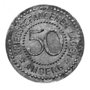Аверс монеты Германия, 50 пфеннигов, 1914, Лагерь для военнопленных. Без отверстия