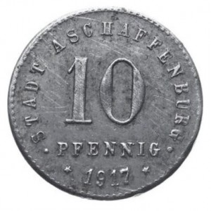 Аверс монеты Германия, 10 пфеннигов, 1917, Железо, магнетик