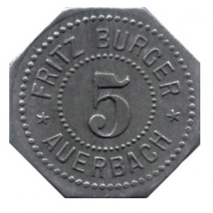 Аверс монеты Германия, 5 пфеннигов, 1917, Частный выпуск - Магазин FRITZ BURGER