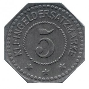 Реверс монеты Германия, 5 пфеннигов, 1917, Частный выпуск - Магазин FRITZ BURGER