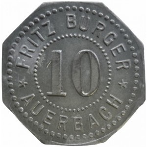 Аверс монеты Германия, 10 пфеннигов, 1917, Частный выпуск - Магазин FRITZ BURGER