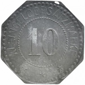 Реверс монеты Германия, 10 пфеннигов, 1917, Частный выпуск - Магазин FRITZ BURGER
