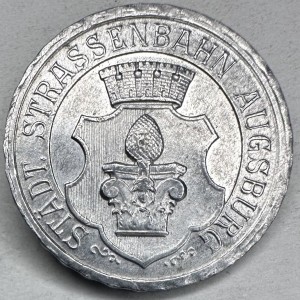 Аверс монеты Германия, 20 пфеннигов, 1920, Частный выпуск - Городской трамвай