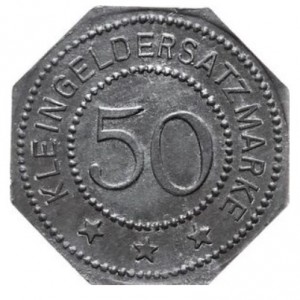 Реверс монеты Германия, 50 пфеннигов, 1917, Частный выпуск - Машиностроительный завод Аугсбург-Нюрнберг. На аверсе "K…