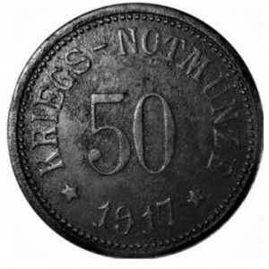 Реверс монеты Германия, 50 пфеннигов, 1917