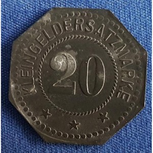 Реверс монеты Германия, 20 пфеннигов, 1917, Частный выпуск - Табачная фабрика Раулино