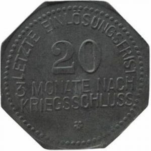 Реверс монеты Германия, 20 пфеннигов, 1917