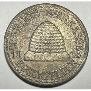 Аверс монеты Германия, 15 пфеннигов, 1916, Без отверстия. Цинк /серый цвет/