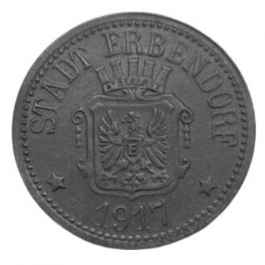 Аверс монеты Германия, 50 пфеннигов, 1917, Без отверстия. Цинк /серый цвет/