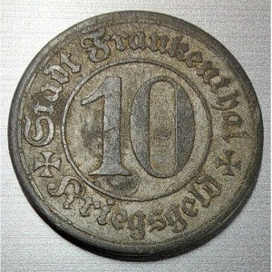 Аверс монеты Германия, 10 пфеннигов, 1917, Диаметр 21 мм